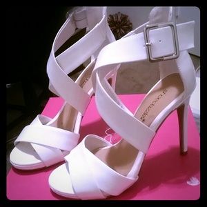 white patent heels! Size 6.