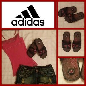 Adidas pink sandals