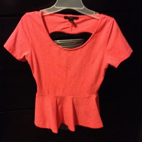 Forever 21 - coral peplum top