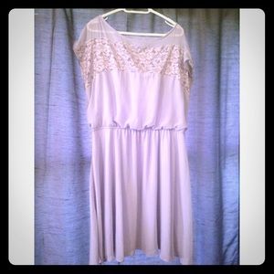 ASOS lavender chiffon and lace dress