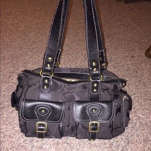 medium size black coach purse