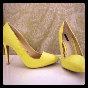 Chartreuse-lime-yellow-bright colored heels