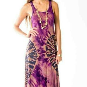 * N.W.O.T. Festival Style Tie Dye Maxi Dress *
