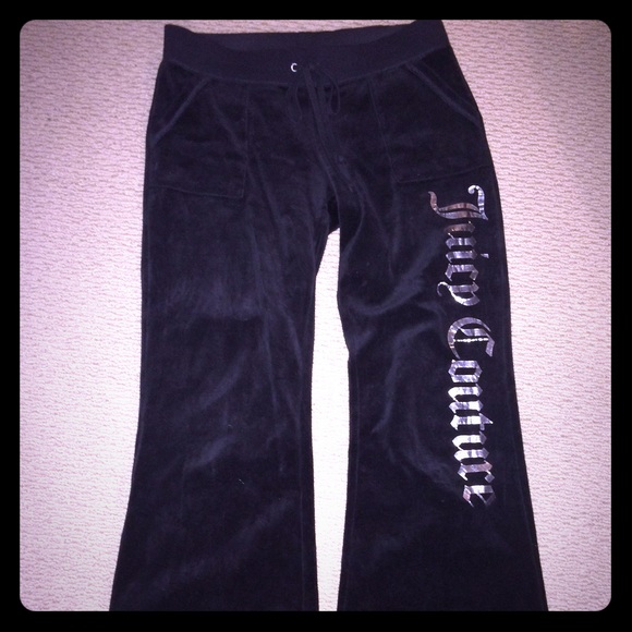 Juicy couture velour black sweats M