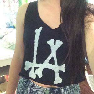 Brandy Melville LA Bones tank top