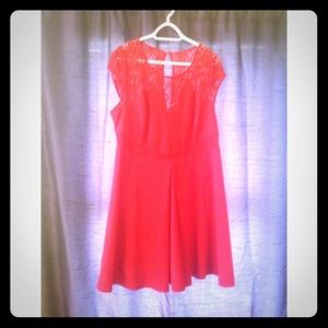 Forever21+ red lace dress