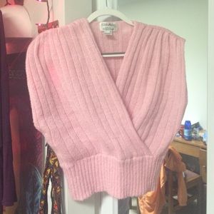 Vintage Baby Pink Sweater Vest