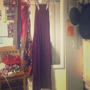Eggplant Topshop Maxi Cotton Dress