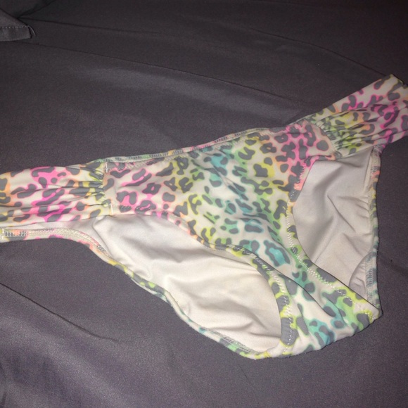 Rainbow cheetah swim bottoms