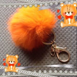 Genuine Rabbit Fur Lucky Pompom Keychain