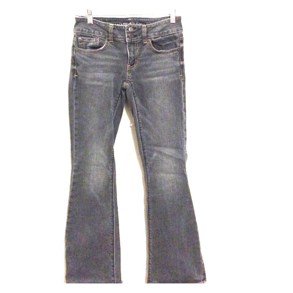 Short/petite dark denim cutoff jeans