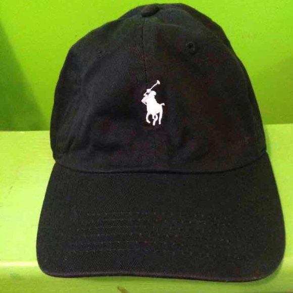Black polo hat- PRICE FIRM