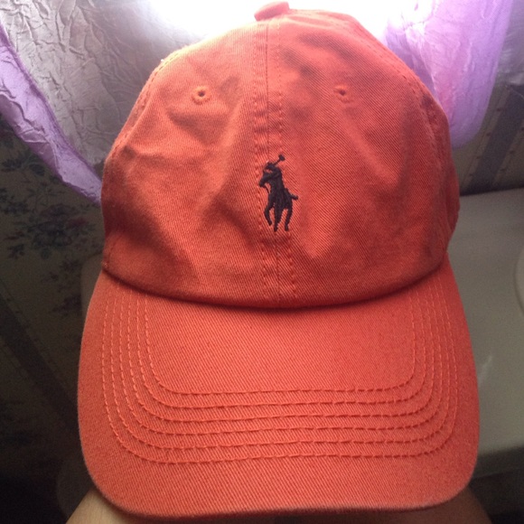 Orange polo hat- PRICE FIRM