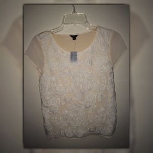 Short sleeve silk Ann Taylor top