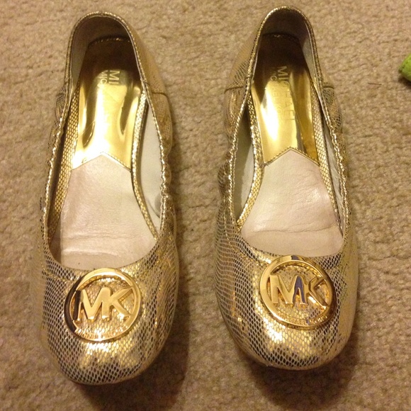 Stylish Gold Michael Kors shoes