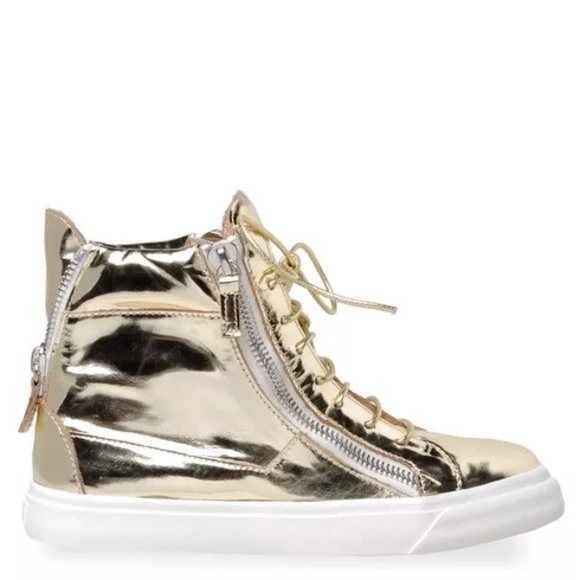 Giuseppe Zanotti Sneakers Size 39 Gold - Picture 1 of 4