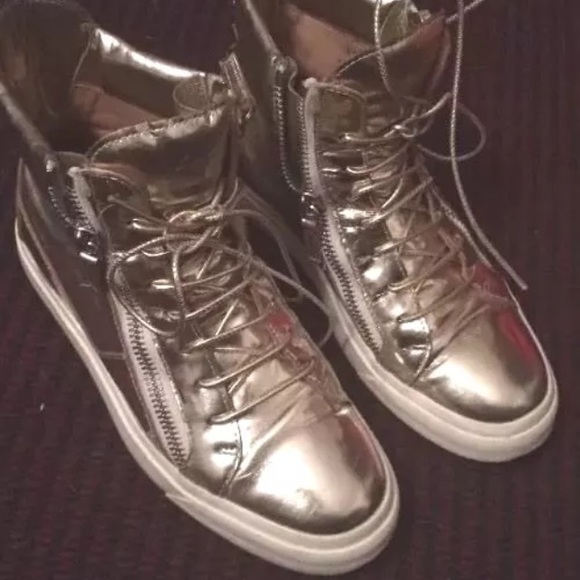 Giuseppe Zanotti Sneakers Size 39 Gold - Picture 2 of 4