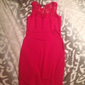 Red semi sheer cutouts