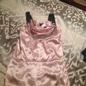 Pink satin dress