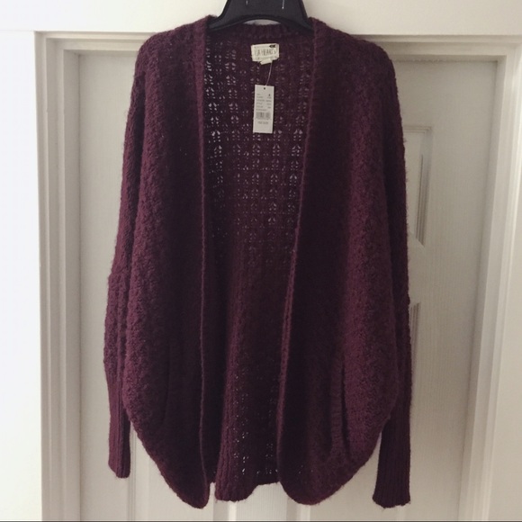 PacSun Sweaters - LA Hearts burgundy oversized cardigan