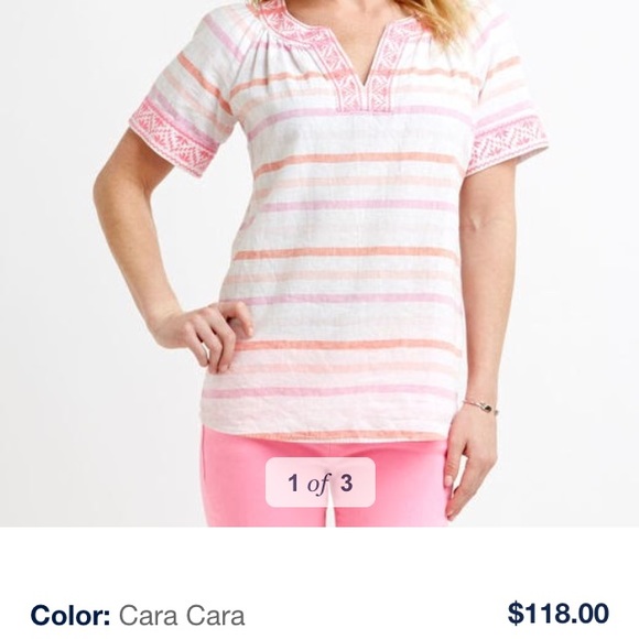 Gustavia striped embroidered top