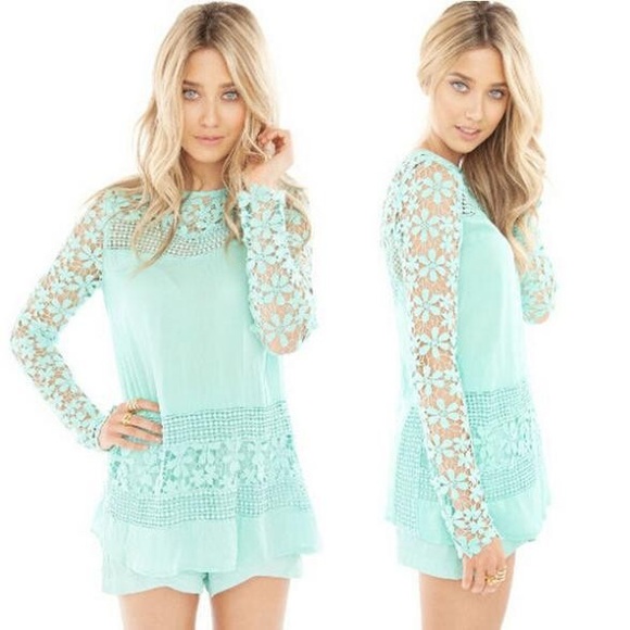 Brand new teal/blue blouse Size L