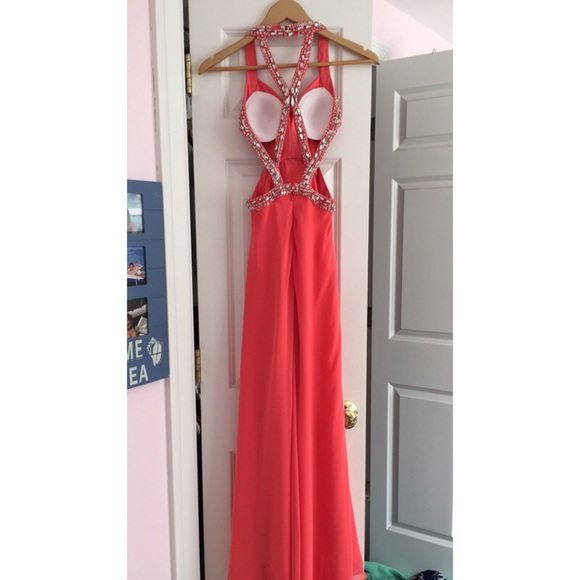 Coral Prom Dress - Picture 2 of 4