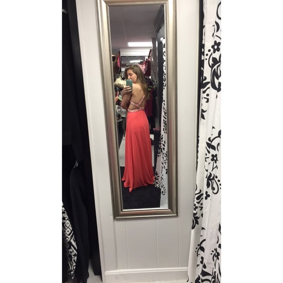 Coral Prom Dress - Picture 4 of 4