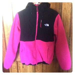 Pink Hooded North Face