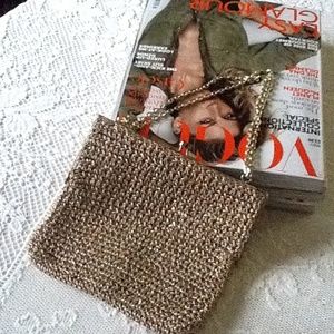 Gold evening bag
