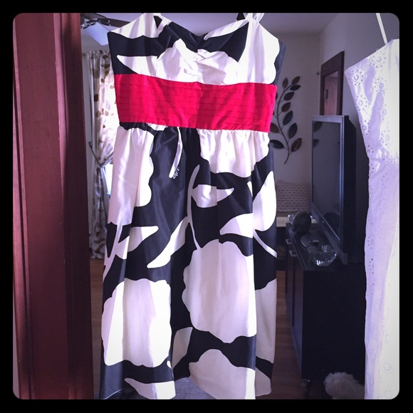 Lilly Pulitzer Silk black Ivory Red dress A-line