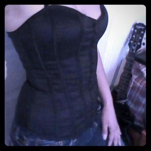 Sexy black bustier top!
