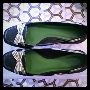 LOFT Moccasins - Navy/White/Kelly Green
