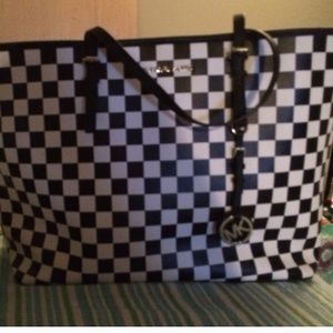 Mk checkered tote