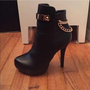 Sexy black ankle boots