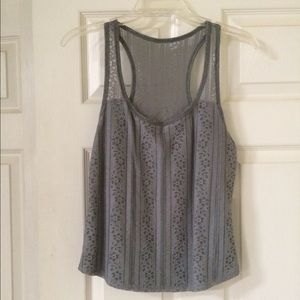 Grey lace tank top