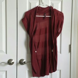 Sold in bundle - Wine colored shrug / vest