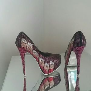 All Rhinestone high heels