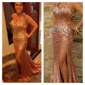 Champagne prom dress