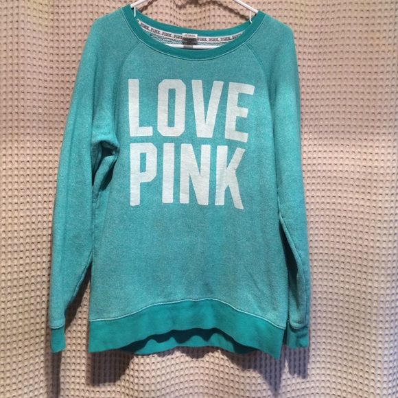 Teal Love PINK long sweater