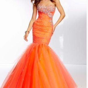 Mori Lee Orange Dress