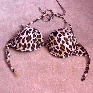 Vs cheetah print push up swim top
