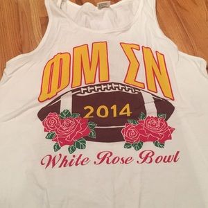 Phi Mu Rosebowl sleeveless shirt