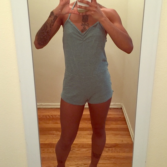 American Apparel Aqua Halter Romper.