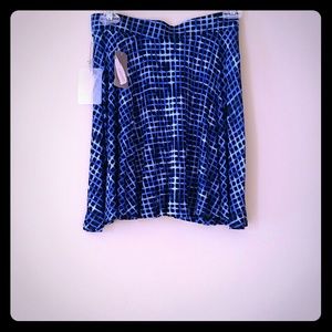 NWT Forever 21 blue pattern skirt