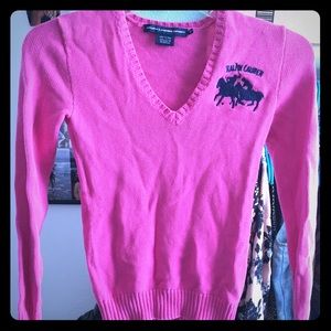 RALPH LAUREN pink sweater XS