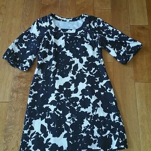 Banana Republic floral black and white dress