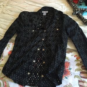 Flower petal button up