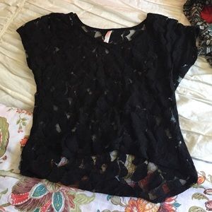 Black mesh shirt!