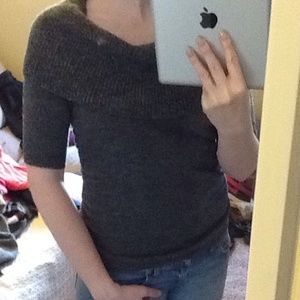 Express gray sweater top new